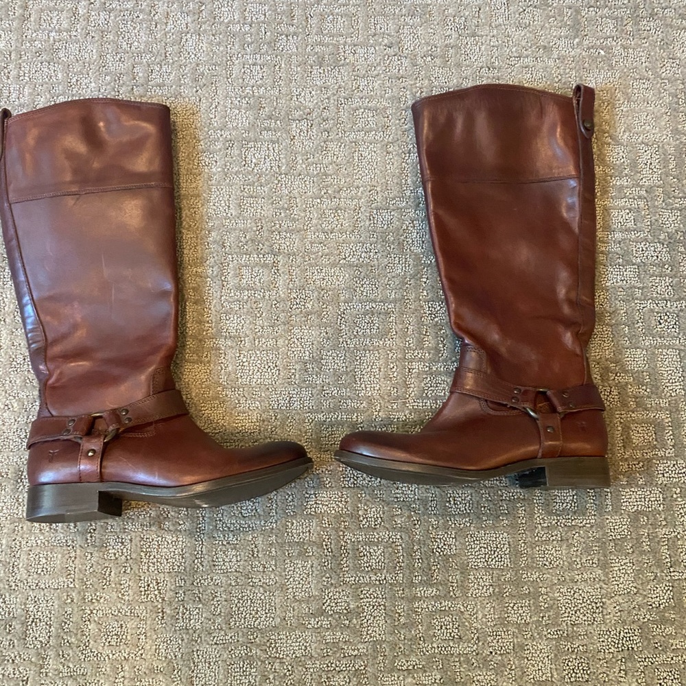 Frye harness leather boots